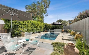 Beautiful Welcome pool with multiple areas to sit and enjoy 