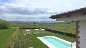 Schwimmbad, Rasen, Garten, Estate, Hazienda, Garten, Bauernhaus, Resort, Hinterhof, Hof