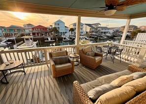 back-deck-sunset