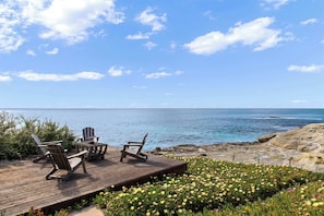 Oceanfront Deck with Beach Access