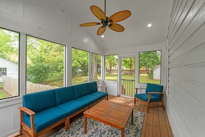 Indoors, Appliance, Ceiling Fan, Furniture, Table