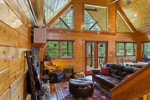 Put your feet up on the ottoman, grab a book for the reading nook, and relax. You're here, settle in.