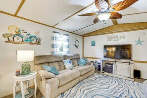 Living Room | TV | Central A/C | Single-Story Home