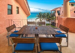 Enjoy coffee on the main balcony