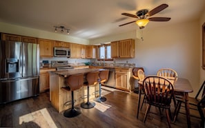 Updated and bright kitchen and dining area