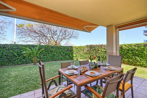 Outdoor dining area