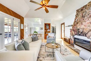 Property Interior | 2-Story Cottage | Free WiFi | Central A/C & Heating