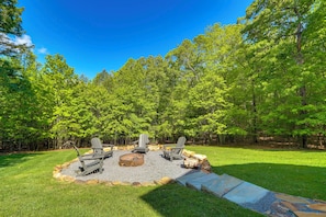 Spacious Yard | Fire Pit | Hot Tub | Grill | 2-Story Cabin w/ Basement