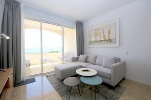 Lounge with comfortable seating for two guests