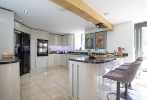 Dundridge Barn, Totnes. Ground floor: The superbly equipped kitchen provides everything you'll need to cook up hearty meals