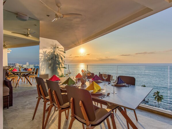 Private Balcony — The highlight of the condo is the expansive balcony, perfect for enjoying ocean views and dining al fresco