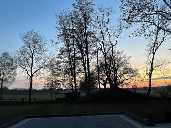 Sonnenuntergang von der Terrasse