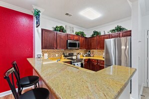 Prepare your home cooked meal in our fully equipped kitchen
