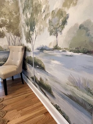 Marsh view mural from McQueens Interiors, Morehead City.