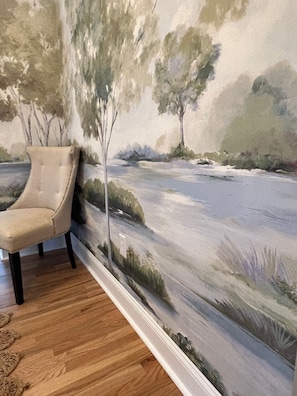 Marsh view mural from McQueens Interiors, Morehead City.