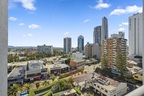 Cozy balcony with panoramic views of the Gold Coast 