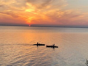 Kayaking and fishing as the sun sets!