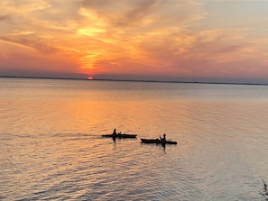 Kayaking and fishing as the sun sets!