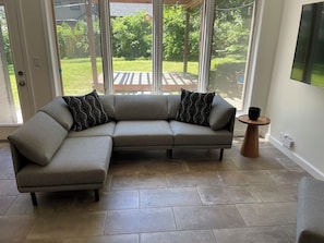 TV/family room off kitchen.