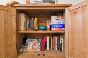 Games & Books In Living Room