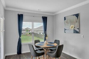 Architecture, Building, Dining Room, Dining Table, Furniture