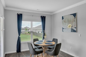 Architecture, Building, Dining Room, Dining Table, Furniture