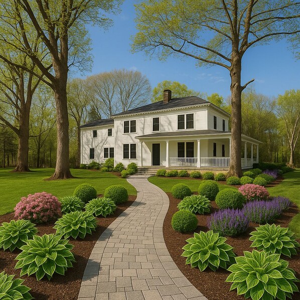 Landscaping in progress