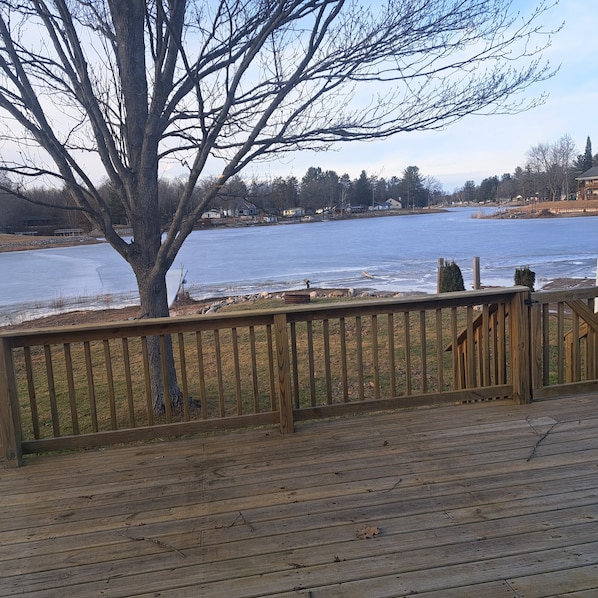 view from the patio and living room