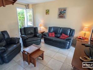 Air-conditioned lounge with television