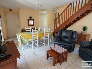 Dining room open to living room and outside area