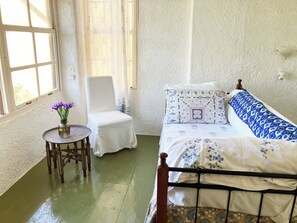 Tthe mezzanine sofa area
