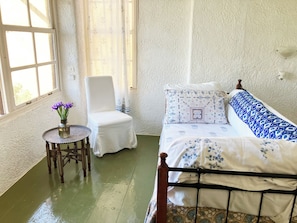 Tthe mezzanine sofa area