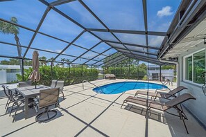 Heated Saltwater Pool, 3ft. shallow end, 5ft deep end.