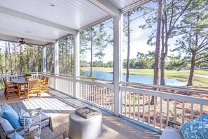 1st Floor Patio Overlooking the lake and golf course