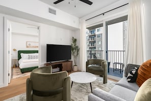 Experience comfort and sophistication in this designer-furnished apartment, perfect for short getaways or extended stays.