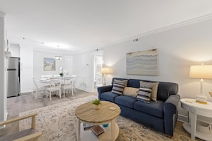Bright, airy, and the perfect spot to plan your adventures – or just relax!
