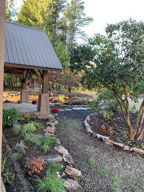 Front entry view from side entry
