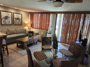 Open dining area to stay present even when not at the table.