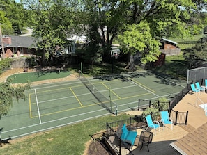 Full pickleball court with rackets/balls provided!