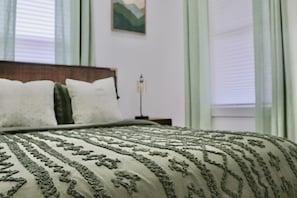 Queen-sized bedrooms with premium bedding