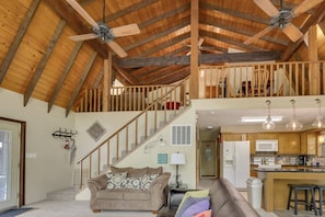 Open concept living room and kitchen