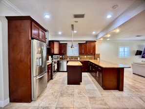 The heart of the home, this fully equipped kitchen is designed to meet all your culinary needs.