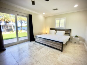 The calming, neutral color scheme creates a peaceful atmosphere.