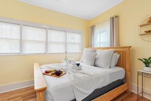 The plush mattress and soft linens ensure a peaceful night’s sleep