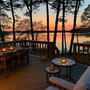 Gorgeous sunsets over the lake.