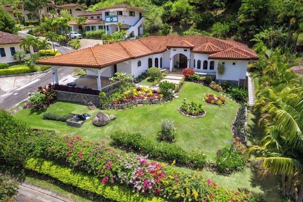 Stunning aerial view of your luxury retreat in a private 5-star resort.