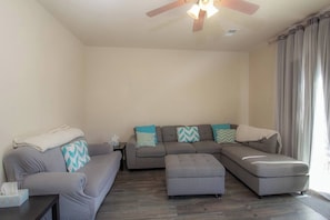Cozy Living Room with lots of seating!
