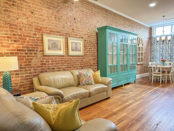 Main living space with sofa bed