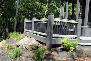 Enjoy the Outdoors While Sitting on the Large Porch