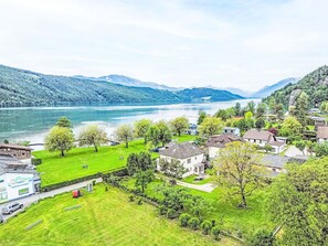 Landscape, House, Bank, Human Settlement, Rural Area, Lake, Hill Station, Mountain Range, Valley, River